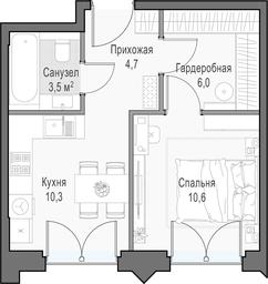1-BD Apartment Sale, 35.9 sq. m. at Dostizhenie, Akademika Korolyova Street, 21, Moscow, Russia #4