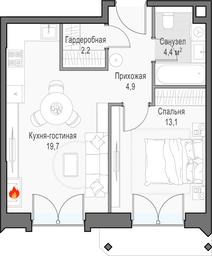 1-BD Apartment Sale, 44.7 sq. m. at Dostizhenie, Akademika Korolyova Street, 21, Moscow, Russia #4