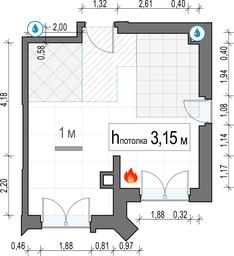 1-BD Apartment Sale, 38.7 sq. m. at Dostizhenie, Akademika Korolyova Street, 21, Moscow, Russia #4