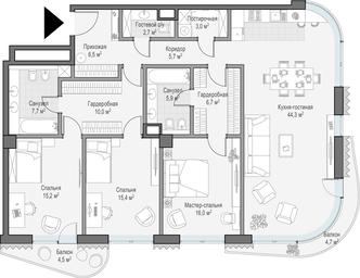 2-BD Apartment Sale, 142.3 sq. m. at Lavrushinskiy, Lavrushinsky Lane, 11к1, Moscow, Russia #2