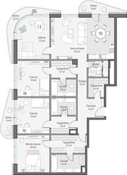 2-BD Apartment Sale, 171.3 sq. m. at Lavrushinskiy, Lavrushinsky Lane, 11к1, Moscow, Russia #3