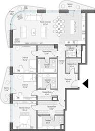 2-BD Apartment Sale, 171.3 sq. m. at Lavrushinskiy, Lavrushinsky Lane, 11к1, Moscow, Russia #2