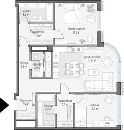 1-BD Apartment Sale, 104.8 sq. m. at Lavrushinskiy, Lavrushinsky Lane, 11к1, Moscow, Russia #2 1-BD Apartment Sale, 104.8 sq. m. at Lavrushinskiy, Lavrushinsky Lane, 11к1, Moscow, Russia #2