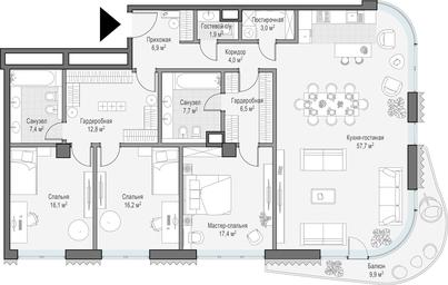 2-BD Apartment Sale, 160.6 sq. m. at Lavrushinskiy, Lavrushinsky Lane, 11к1, Moscow, Russia #2