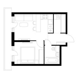1-BD Apartment Sale, 35.7 sq. m. at Kutuzovskiy Kvartal, Ivana Franko Street, 20к1, Moscow, Russia #2 1-BD Apartment Sale, 35.7 sq. m. at Kutuzovskiy Kvartal, Ivana Franko Street, 20к1, Moscow, Russia #2